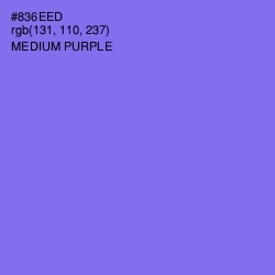 #836EED - Medium Purple Color Image
